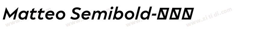 Matteo Semibold字体转换